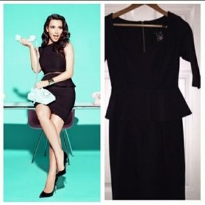 Kardashian Kollection All Black Peplum Dress
